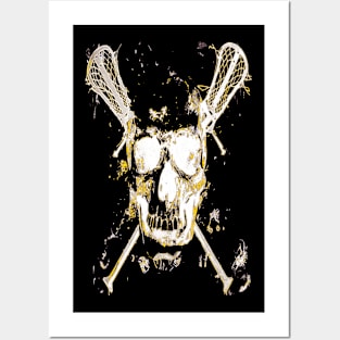 LAX Skull, Lacrosse, Sport, Skeleton Posters and Art